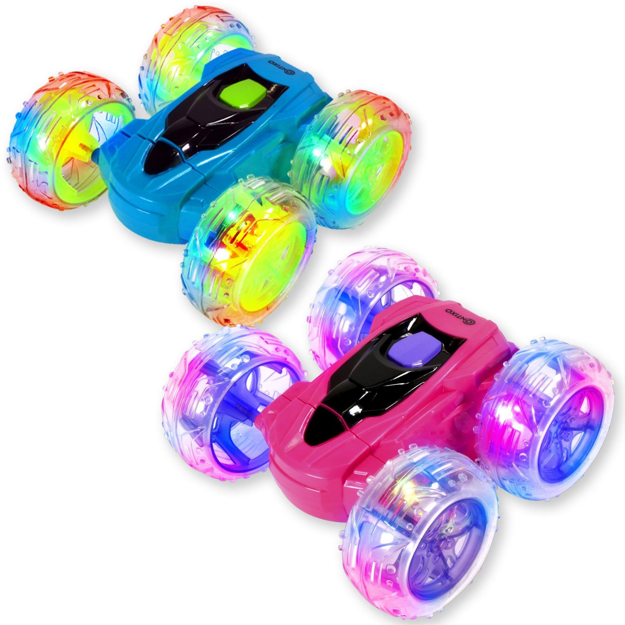 Angle. Contixo - SC3 RC Flip Racer Stunt Car – 4WD Double‑Sided 360° Flip & Gesture Wristband 2-Pack.