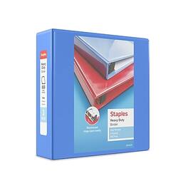 Staples - Heavy Duty 3" 3-Ring View Binder, D-Ring - Periwinkle