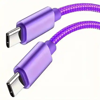 Front. Kitcheniva - Premium USB-C to USB-C Fast Charging Data Sync Charger Cable Cord 6Ft Purple - Purple.