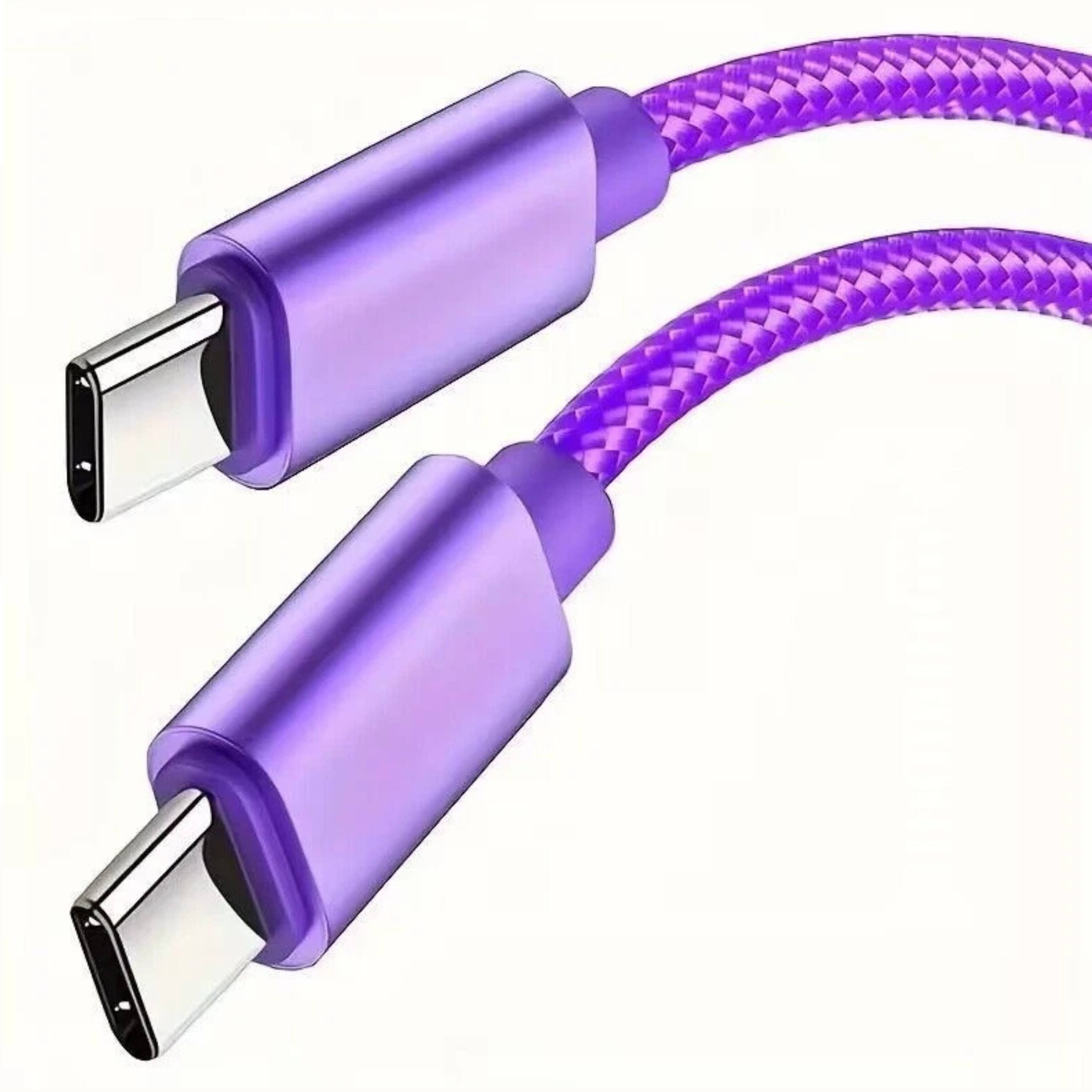 Kitcheniva - Premium USB-C to USB-C Fast Charging Data Sync Charger Cable Cord 6Ft - Purple