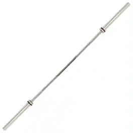 Sunny Health & Fitness - 86” (7 ft) Olympic Barbell Bar with 30mm shaft diameter - Silver