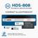 HDS-808 Technical Specifications: Compact & Lightweight
Material: Metal
Weight: 3.45kg / 7.60lbs
Dimensions:
- Length: 440mm / 17.32"
- Width: 285mm / 11.22"
- Height: 44.5mm / 1.75"
Color: Silver Face, Black Case
Lifetime OREI Tech Support & 12-Month Manufacturer's Warranty