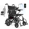 Front. Hover Heart - 4-Wheel Foldable Travel Electric Wheelchair & Mobility Scooter – 286 lb Heavy-Duty Power Chair, 15 km Range - Black.