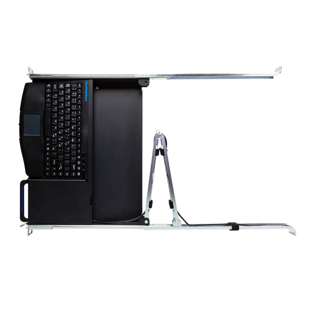 Alt View 4. RackSolutions - RackSolutions 1U Sliding Keyboard Shelf with USB Keyboard - Black.