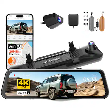 14:39 all 4G
WOLFBOX-G900 Core
WOLFBOX
GPS
DK Micror
69 Switch
e Sound
REC
Snapshot
GPS
Speed 69 mph 7632m
WiFi 6
20MB/s Downloads
DownNow 4d Bader A
WOLFBOX
01:10 4K+1080P 4K HDR
06:33 2026-05-25 Wed
STARVIS 2
1WB6900