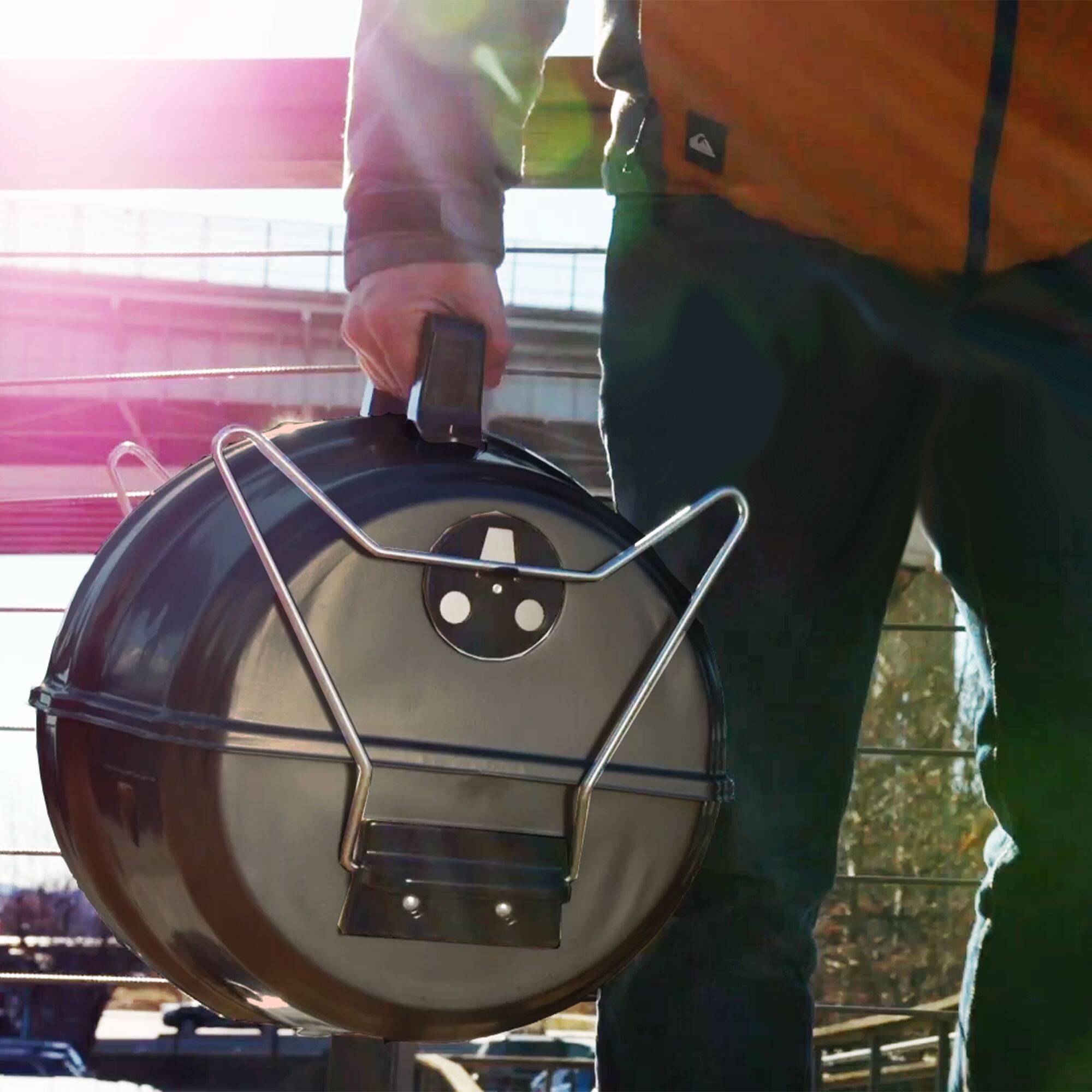 Alt View 5. Americana Grills - Americana Grills Keg A Que Charcoal BBQ Portable Grill, 186 Square Inch, Black - Black.