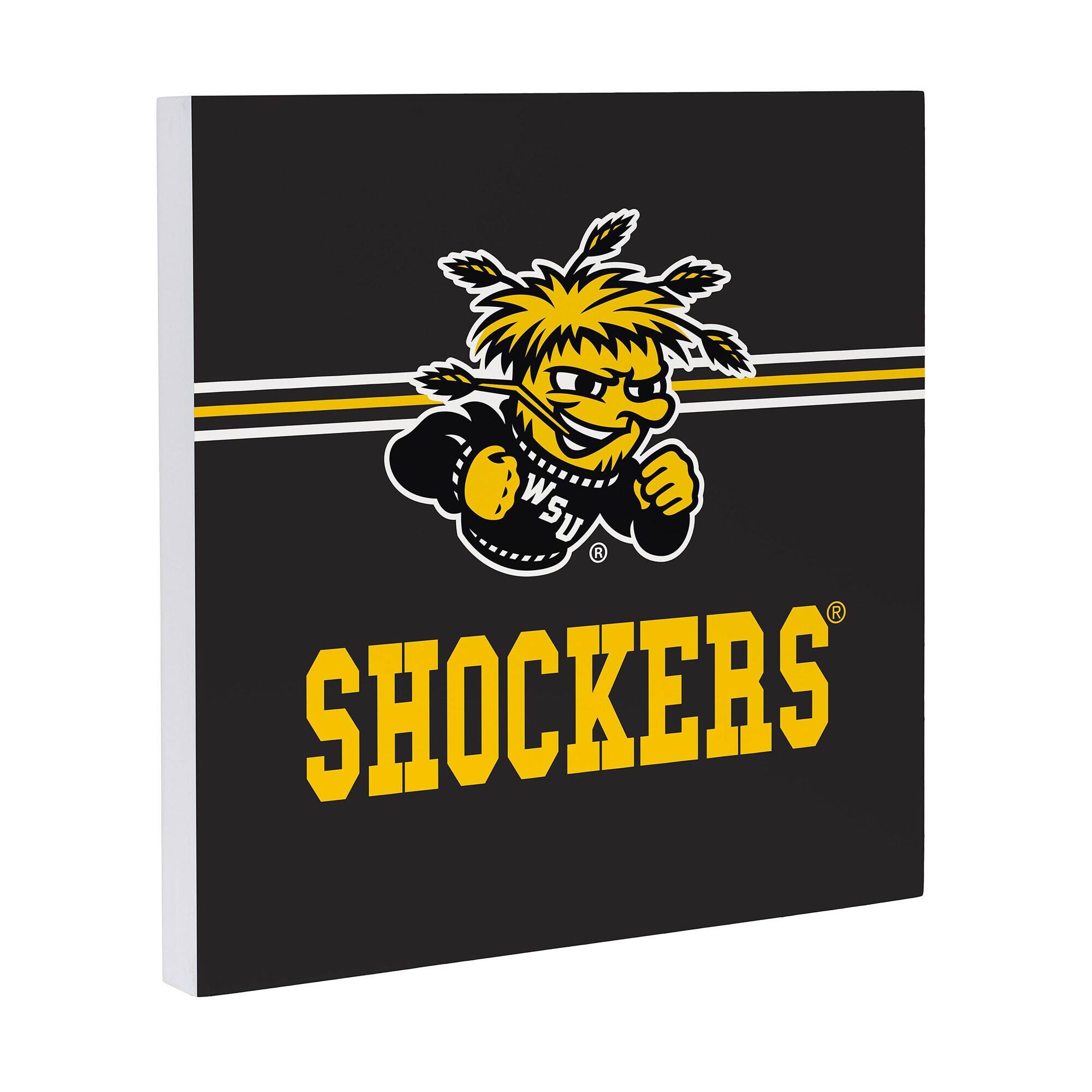 Alt View 1. Evergreen Enterprises - Wichita State Shockers 12" x 12" Wood Wall Sign - Multicolor.