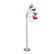 Alt View 15. Simple Designs - 5 Light Adjustable Gooseneck Floor Lamp - Silver/Primary Multicolored Shades.