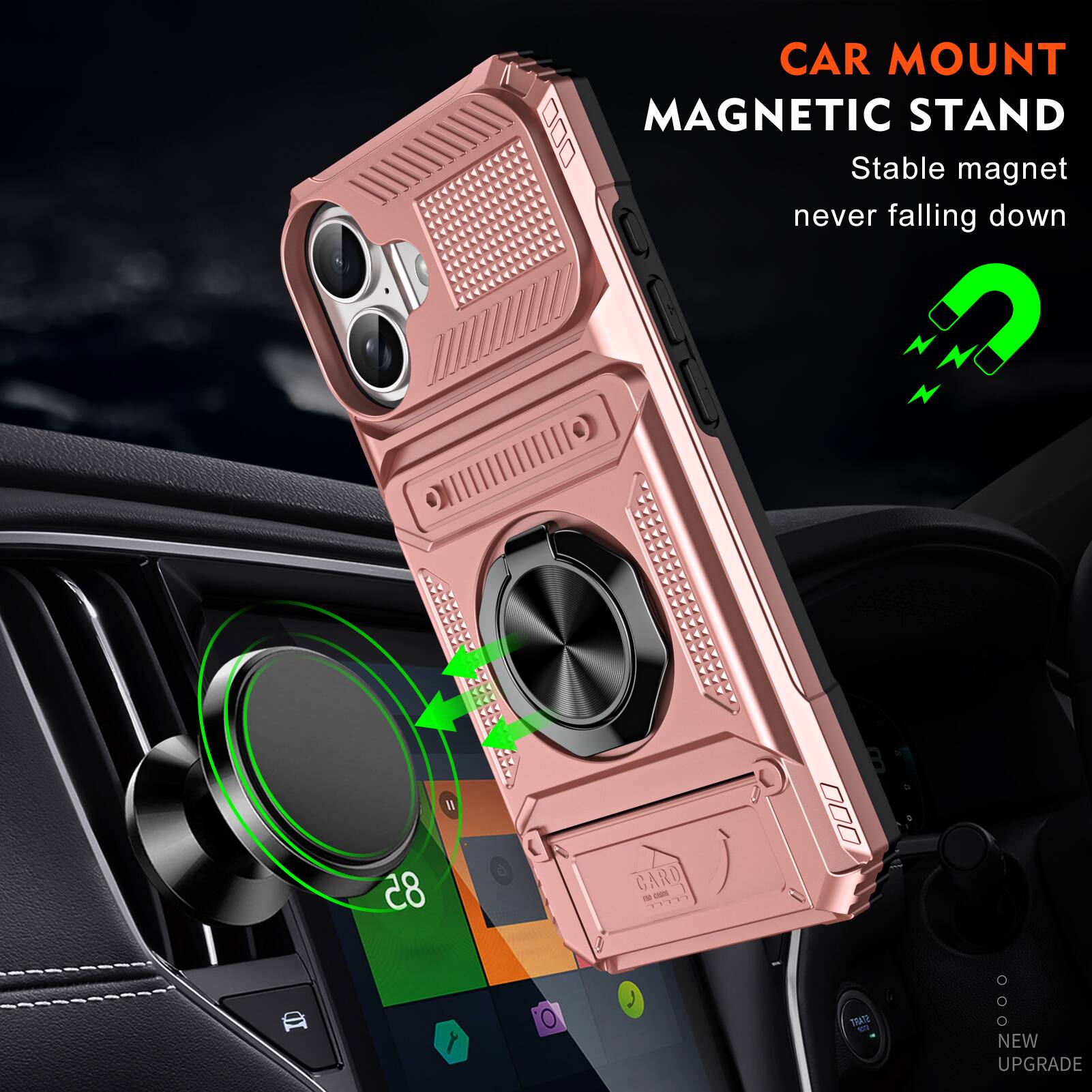 CAR MOUNT MAGNETIC STAND  
Stable magnet never falling down  
NEW UPGRADE