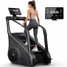 FED Fitness - SC2 Stair Climber Master at Home, Stair Stepper with 6.9" Natural Floating Step - Black