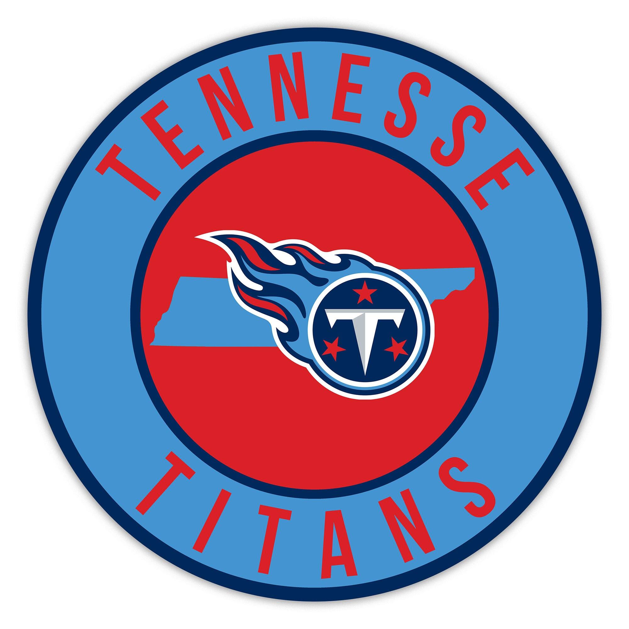 Tennessee Titans 15" State Circle Sign