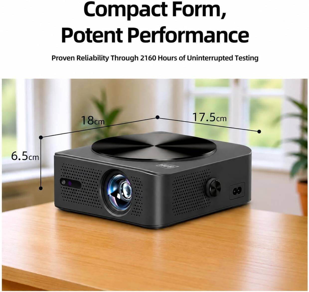 Compact Form, Potent Performance  
Proven Reliability Through 2160 Hours of Uninterrupted Testing  

18cm  
17.5cm  
6.5cm