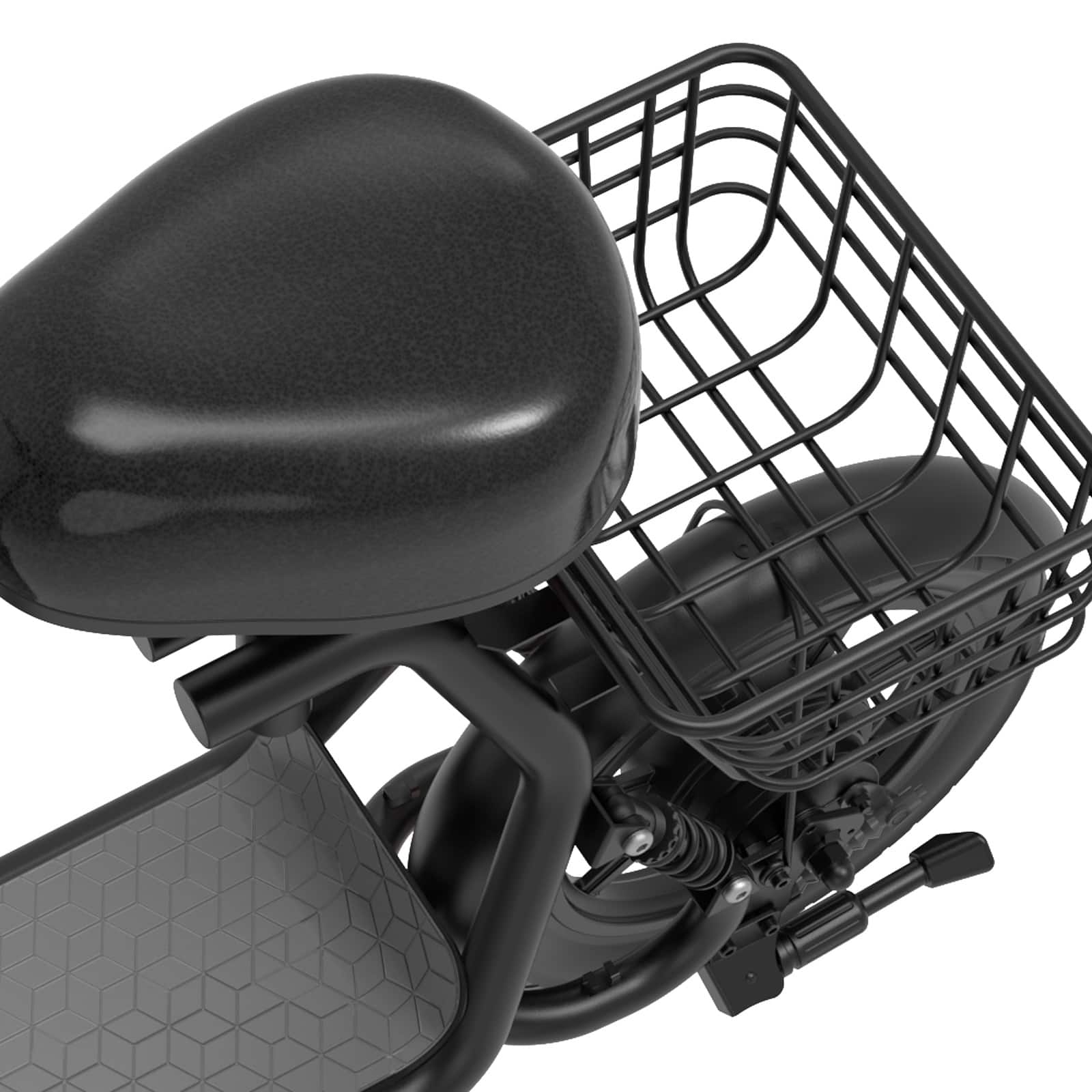 Alt View 3. HiBoy - U2 Electric Scooter with Seat w/ 25 mi Max Operating Range & 20 mph Max Speed - Black.