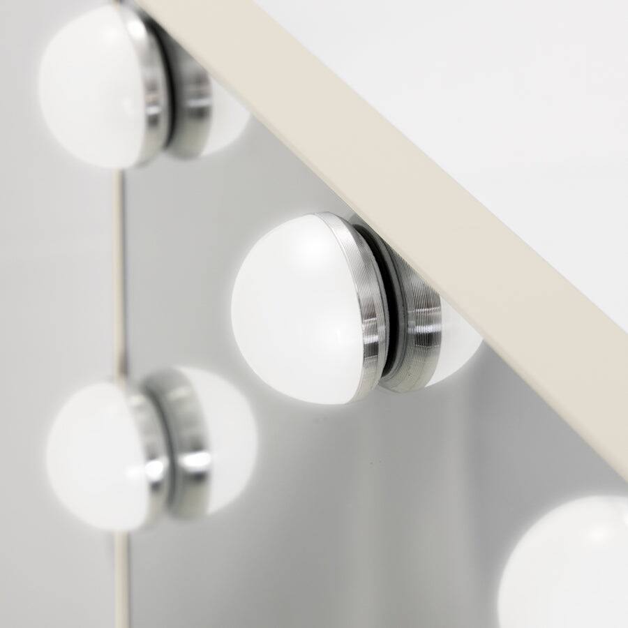 Alt View 5. Zadro - Zadro Hollywood Makeup Mirror - 12" x 14" - 9 LED Light Bulbs with Dimmable Brightness - Chocolate.