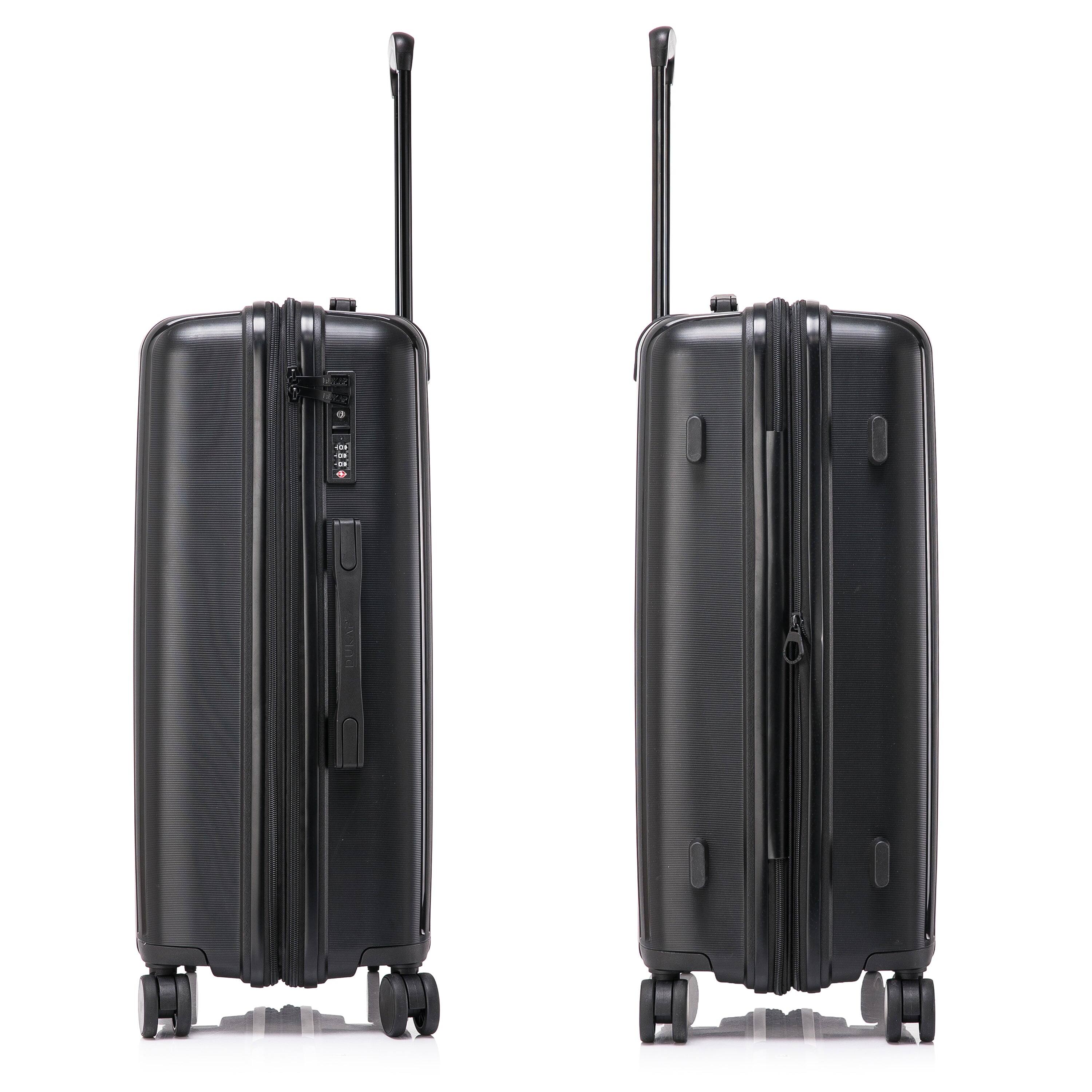 Alt View 1. DUKAP - Airley Lightweight Hardside Spinner Luggage 24" - BLACK.