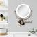 Alt View 1. Zadro - LED Lighted Wall Mounted Makeup Mirror with 5X/1X Magnifications & Extendable Arm - Satin Nickel.