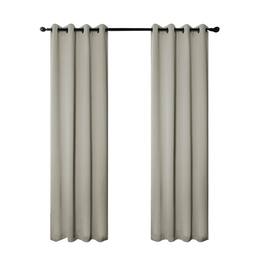 RT Designers Collection - 100% Polyester 250 GSM Riley 100% Blackout Grommet Panel 54" x 95" Grey - Gray