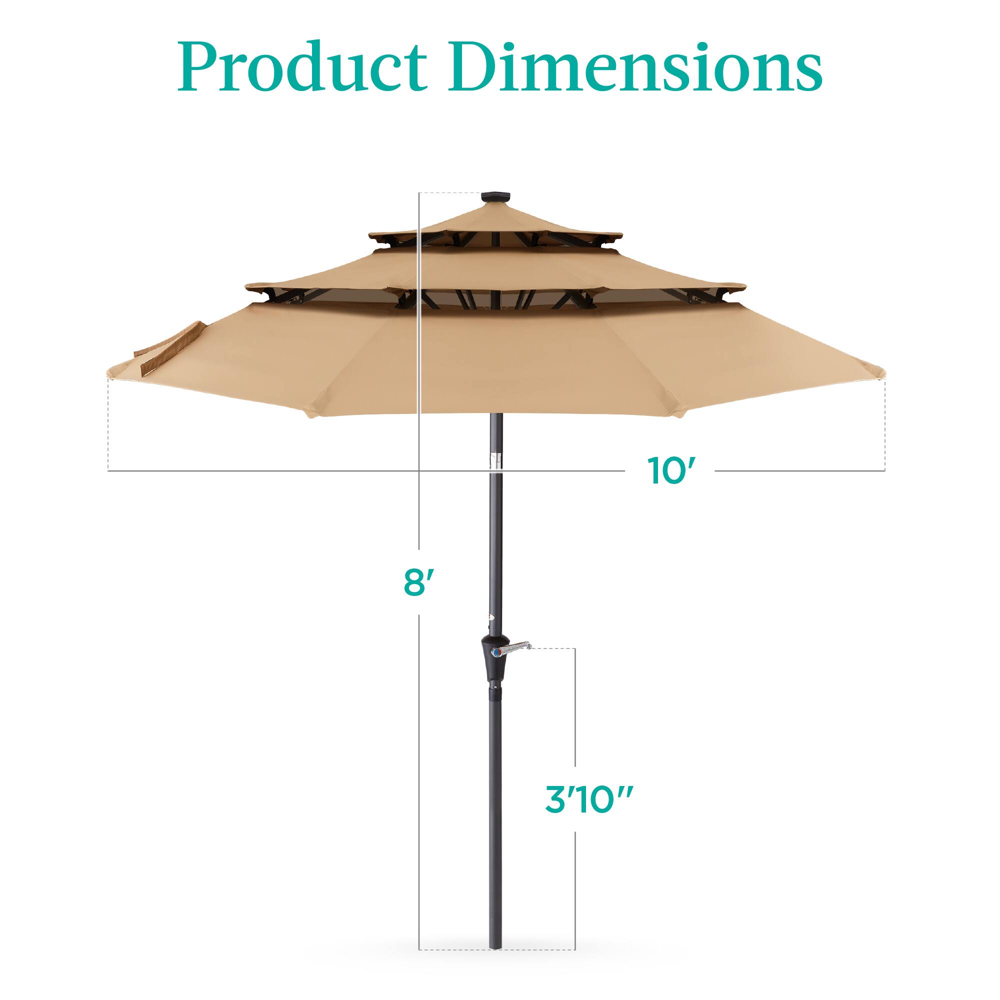 Product Dimensions

10'  
8'  
3'10"