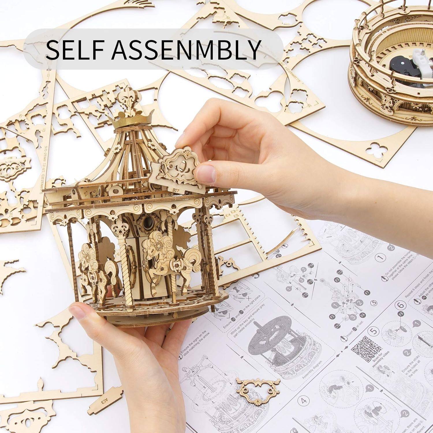 SELF ASSEMBLY

- 25 TH-67 ED F
- a signs 2 mu Exsurs Emoure
- -are B = 1 R 2 1 T I I 2 1 Aa I & soden A Plepmal g 2 N i 6 4 = 1 5 Ba4A
- Scan for vides *e Hued Tdes CIA
- 4 I I 5 erent