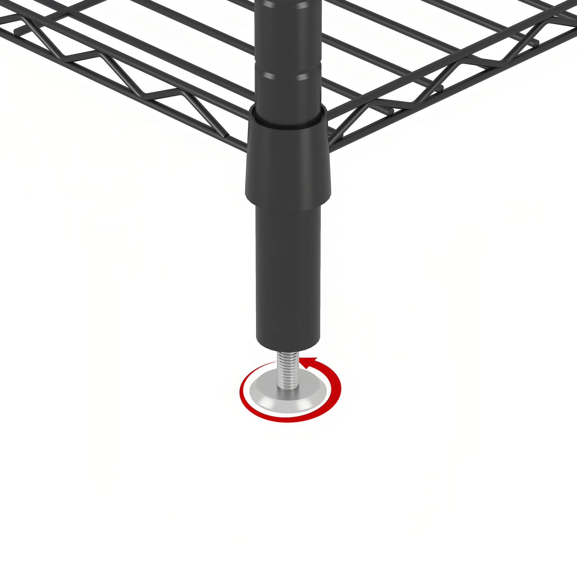 Alt View 9. GOODSILO - Heavy Duty Freestanding Garment Rack with Adjustable Wire Shelving and Multiple Clothes Rails for Maximum Storage - Black.