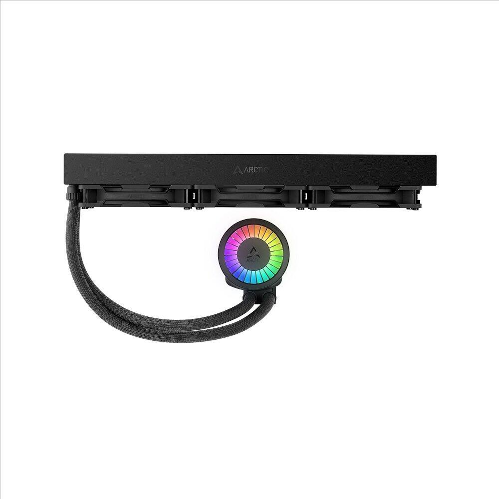 Left. Arctic - Liquid Freezer III Pro 420 A-RGB Multi Compatible All-in-One CPU Water Cooler with A-RGB - Black.