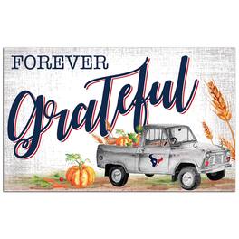 Fan Creations - 11" x 19" Forever Grateful Sign - White