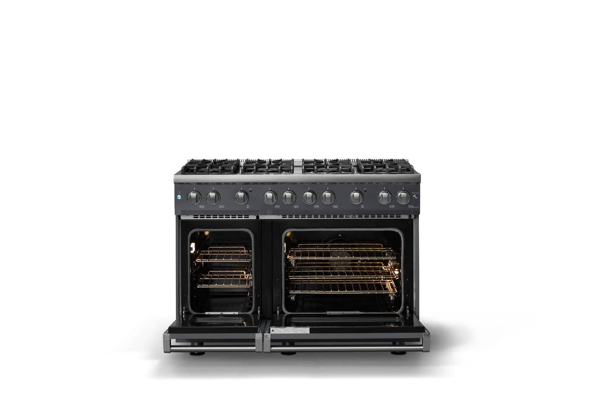 Alt View 2. Viking - Pro 5 Series 6.1 Cu. Ft. Freestanding Sealed 8 Burner Liquid Propane Gas Convection Range - Cast Black - Cast Black.