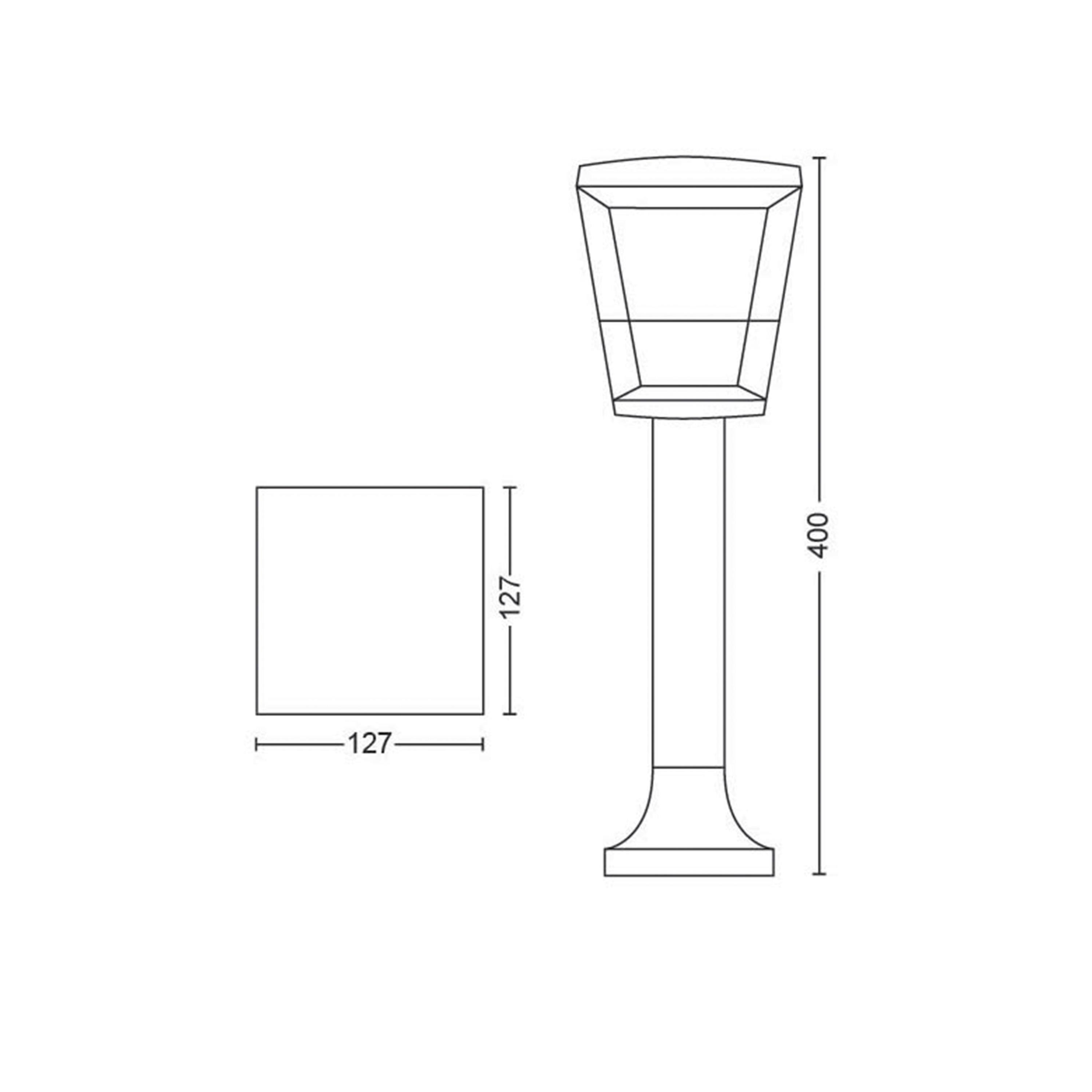 Alt View 15. Philips - Hue Econic Outdoor Pathway Light Extension - White and Color Ambiance.