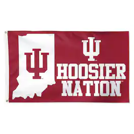 WinCraft - Indiana Hoosiers 3' x 5' Single-Sided Deluxe Mascot Flag - Multicolor