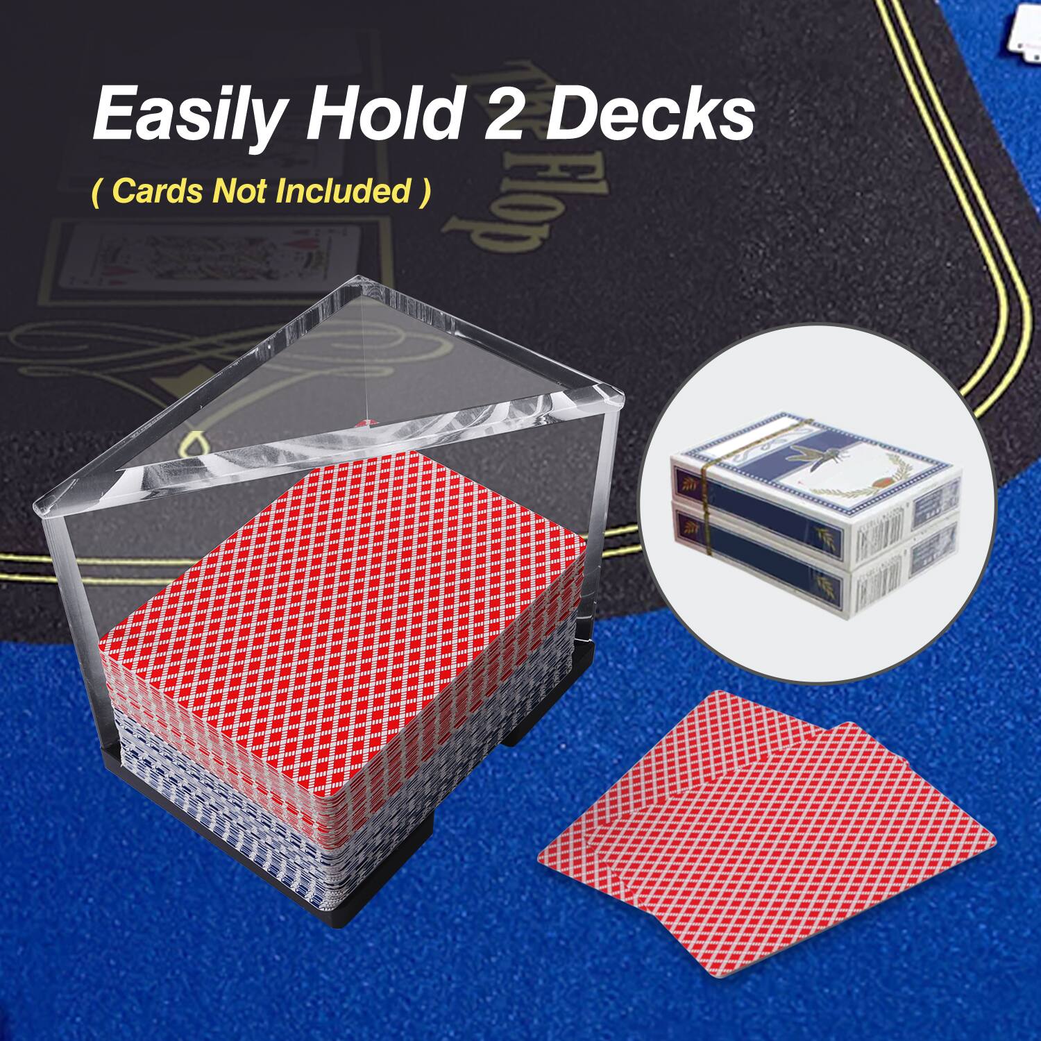 Easily Hold 2 Decks (Cards Not Included)