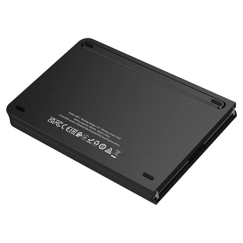 Model: GMPT  
Compatible: UKF  
Battery Capacity: 105Wh  
Voltage: 3.7V  
Working Current: 3mA  
Made in China  
CE, FCC, RoHS, Li-ion  
Compatible with: Windows, Mac, Android, Chrome OS, etc.