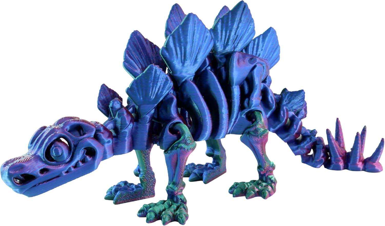 3D Printed Skeleton Stegosaurus, Prehistoric Collectible Articulating Dinosaur 3D Figurine Desk Decoration by PowerTRC