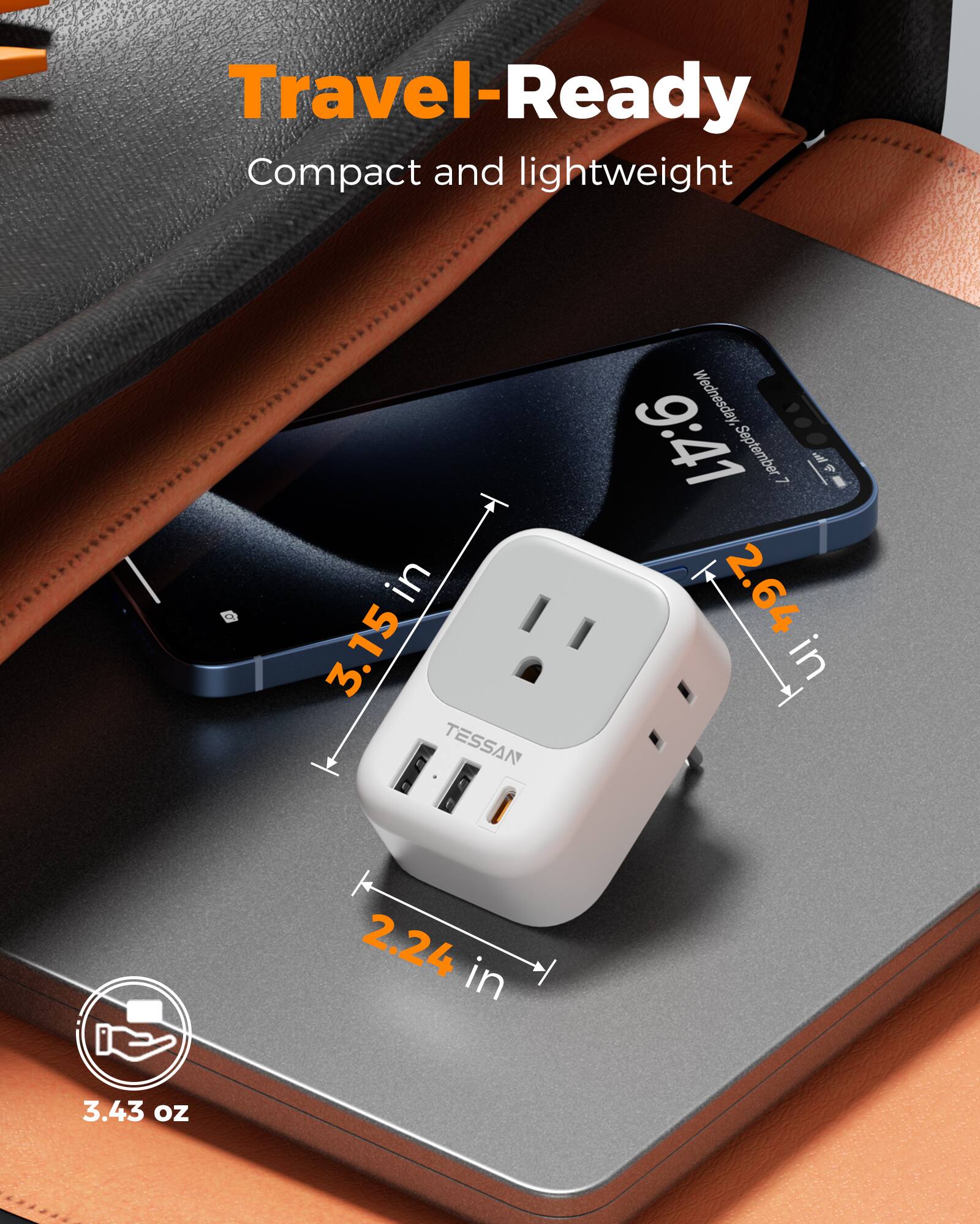 Travel-Ready Compact and lightweight

3.15 in
2.64 in
2.24 in
3.43 oz
