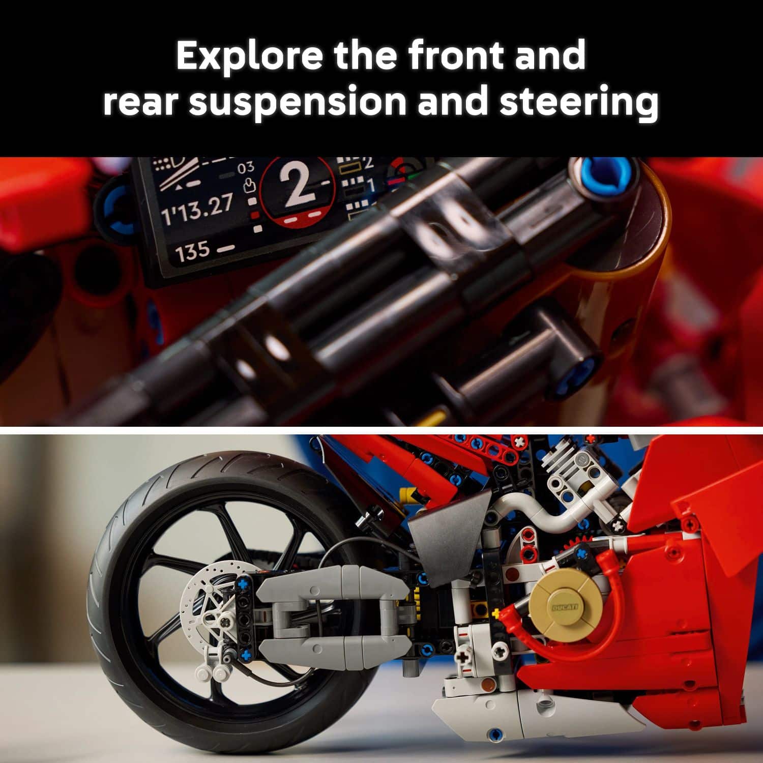 Explore the front and rear suspension and steering.