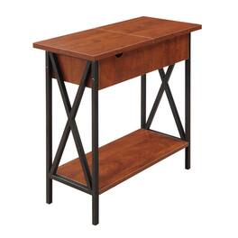 Convenience Concepts - Tucson Electric Flip Top Table - Cherry/Black