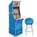 Front. Arcade1Up - Street Fighter II Big Blue Arcade with Stool, Riser, Lit Deck & Lit Marquee.