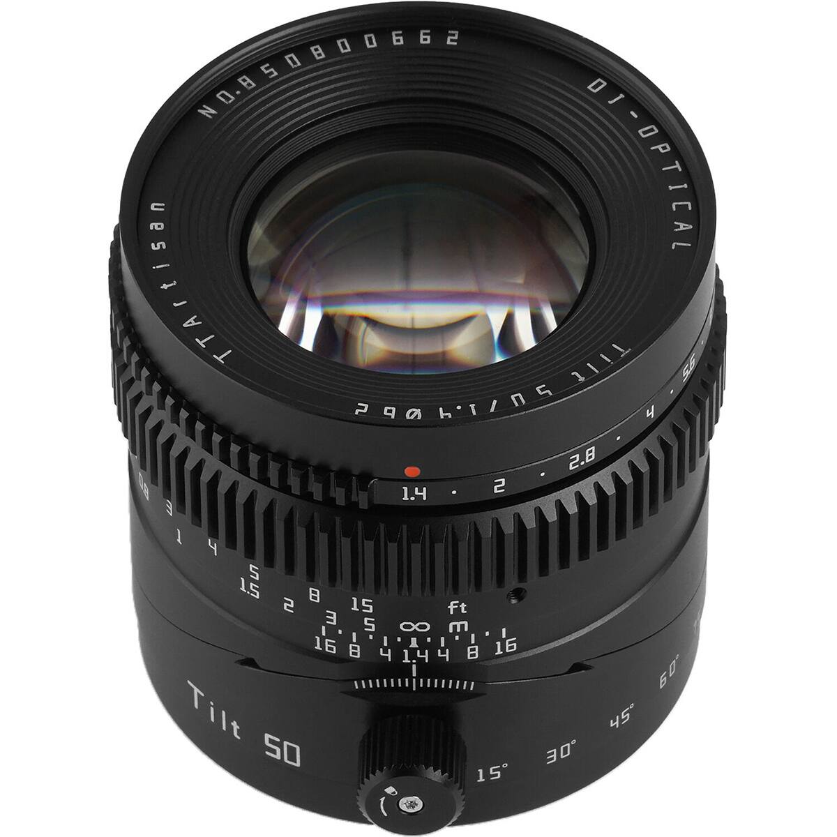NOBSOBOOGGE TTArtisan DI - OPTICAL Tilt 55 296.1/05 2.8 1.4 2 1 4 1.5 5 15 ft E 5 8 m 16 4 4 8 02 Tilt 50 30 45 15