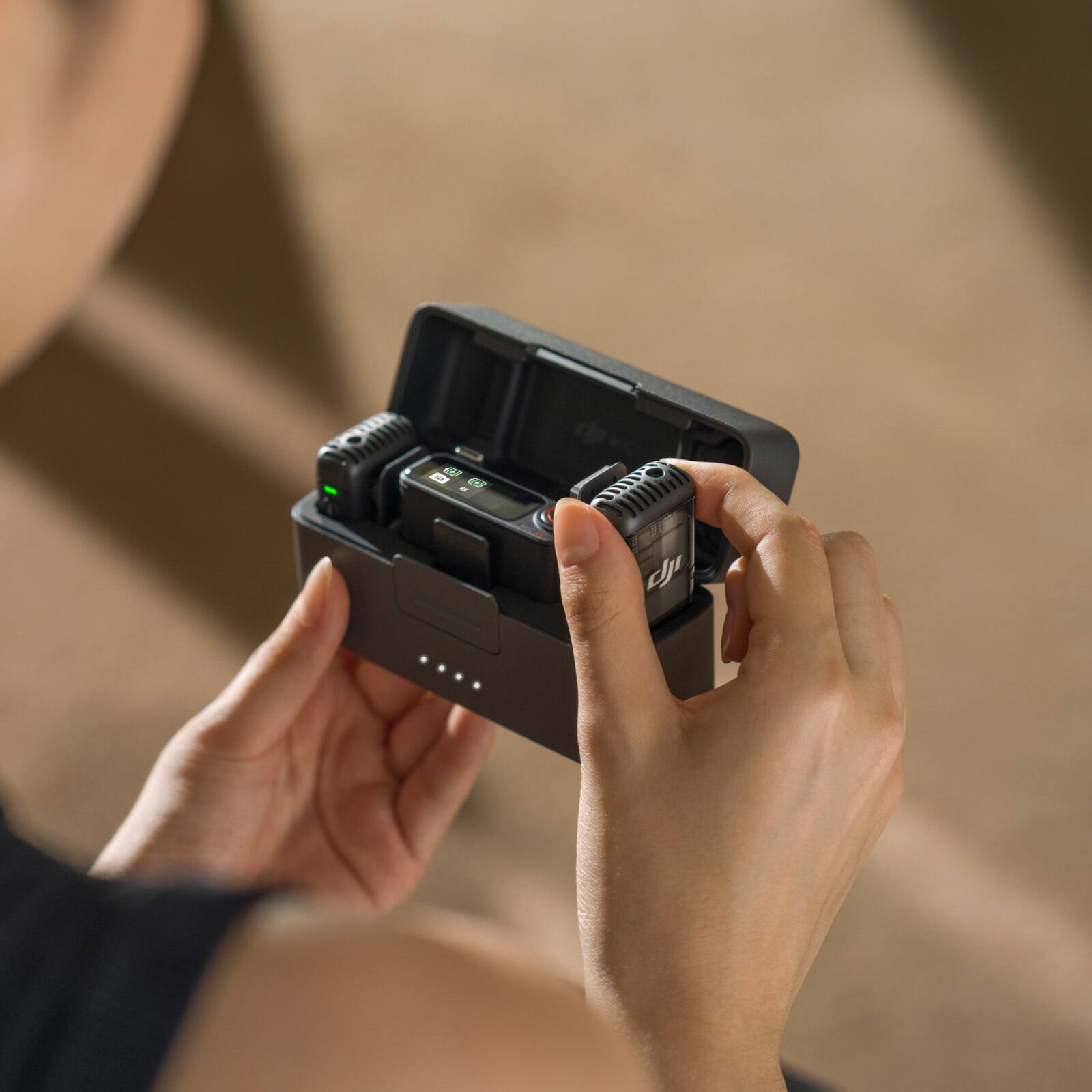 Left. DJI - DJI Mic 2 (2 TX + 1 RX + Charging Case) with wireless accessory bundle.