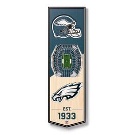 YouTheFan - Philadelphia Eagles 6'' x 19'' 3D StadiumView Banner - Multicolor