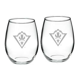 Jardine - UNC Wilmington Seahawks 21oz. 2-Piece Stemless Wine Glass Set - Multicolor