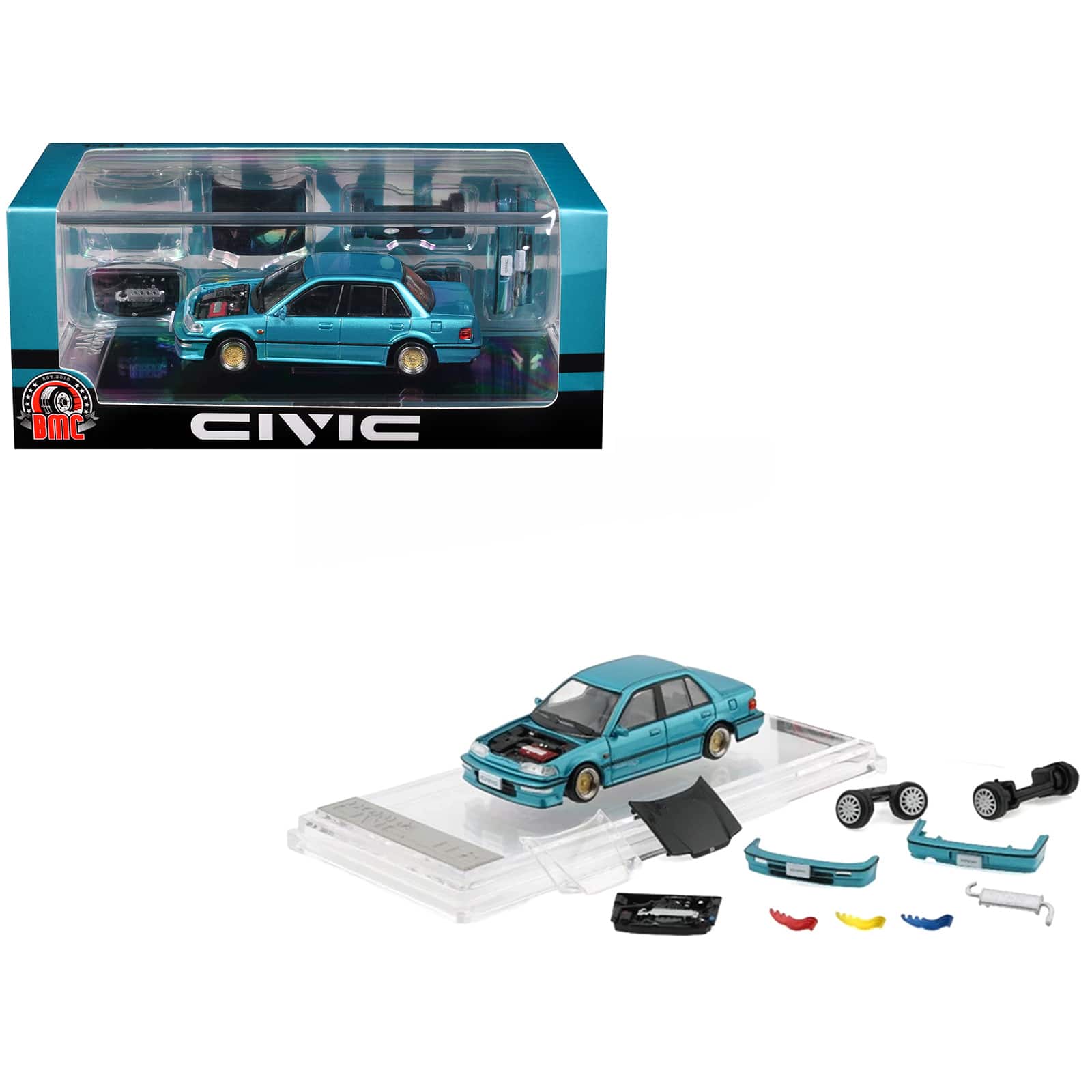 Honda Civic EF2 Custom Blue Metallic with Alternate Parts 1/64 Diecast Model Car by BM Creations price history on PriceWatchPro