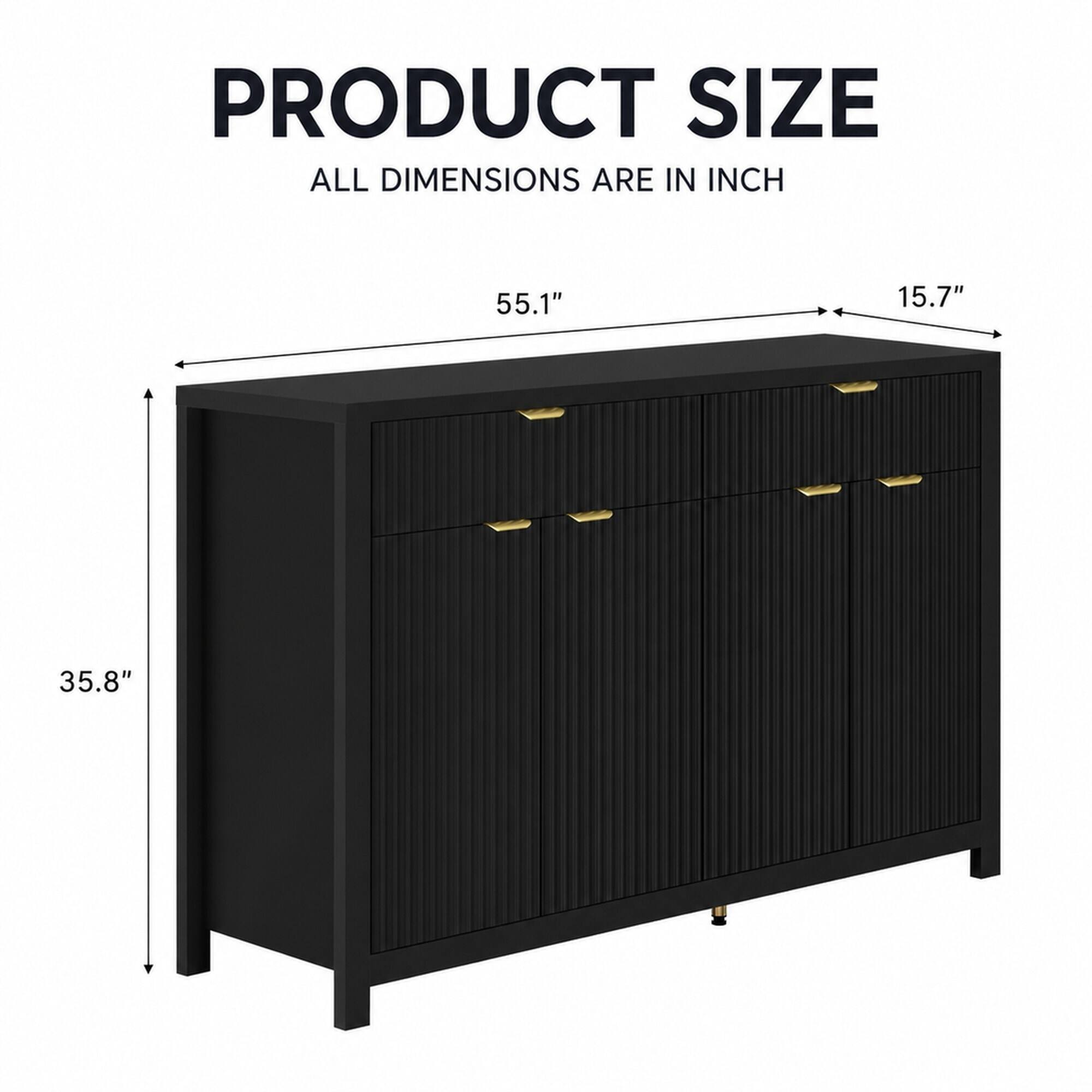 PRODUCT SIZE  
ALL DIMENSIONS ARE IN INCH  
55.1"  
15.7"  
35.8"