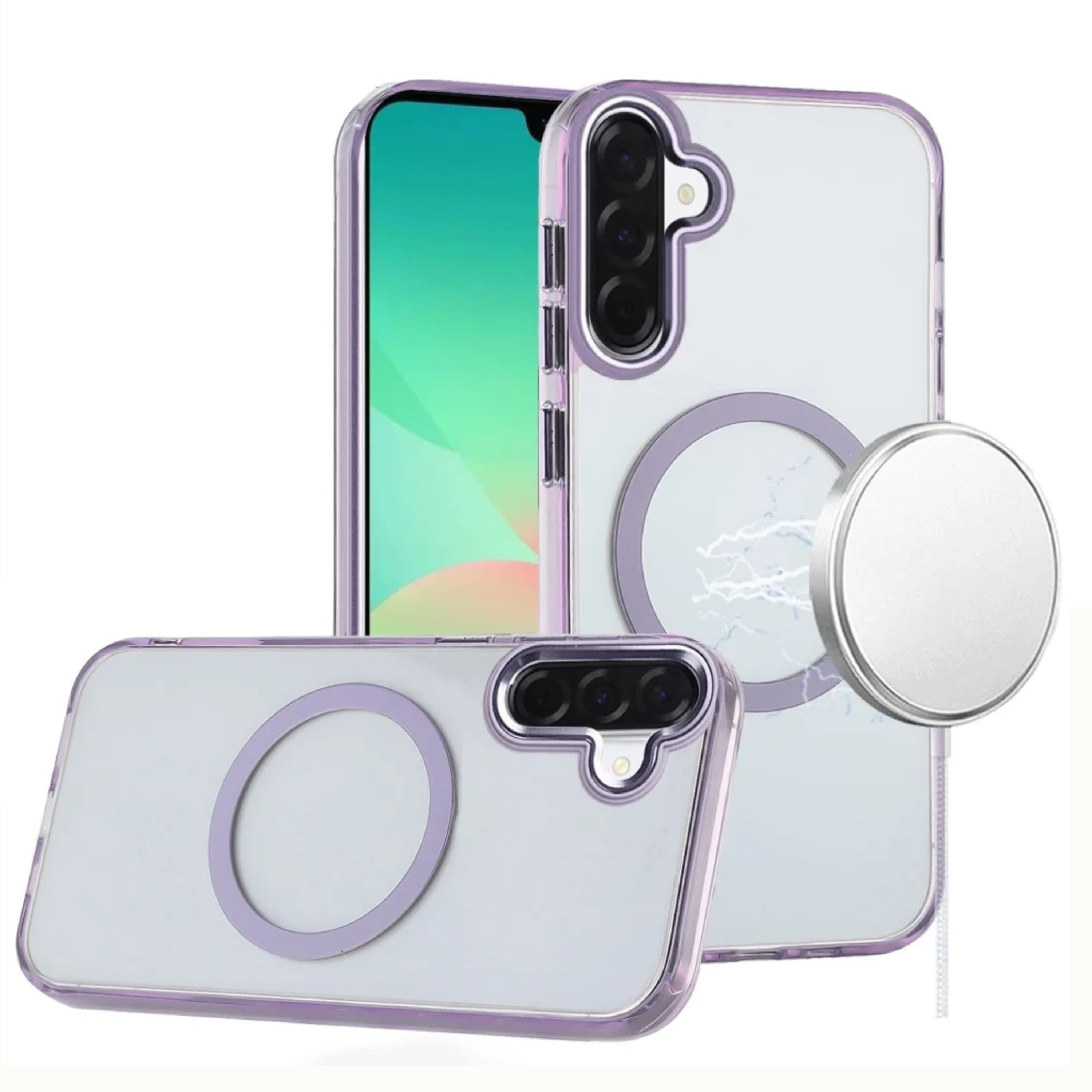 Kitcheniva - Crystal Clear Protective Case With Tempered Glass For Samsung A27 5G - Purple price history on PriceWatchPro