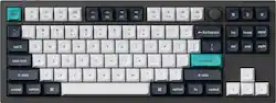 Keychron - Q3 Max 80%TKL Custom Wireless RGB Mechanical Keyboard with Programmable QMK/VIA Hot-Swappable Red Switch - Black - Front_Zoom