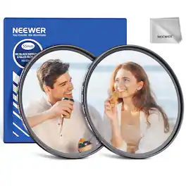 Neewer - 55mm Diffusion 1/4 & 1/8 2-Pack + Case