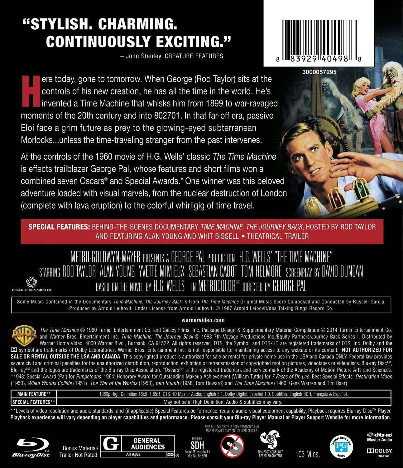 Back. The Time Machine [Blu-ray].