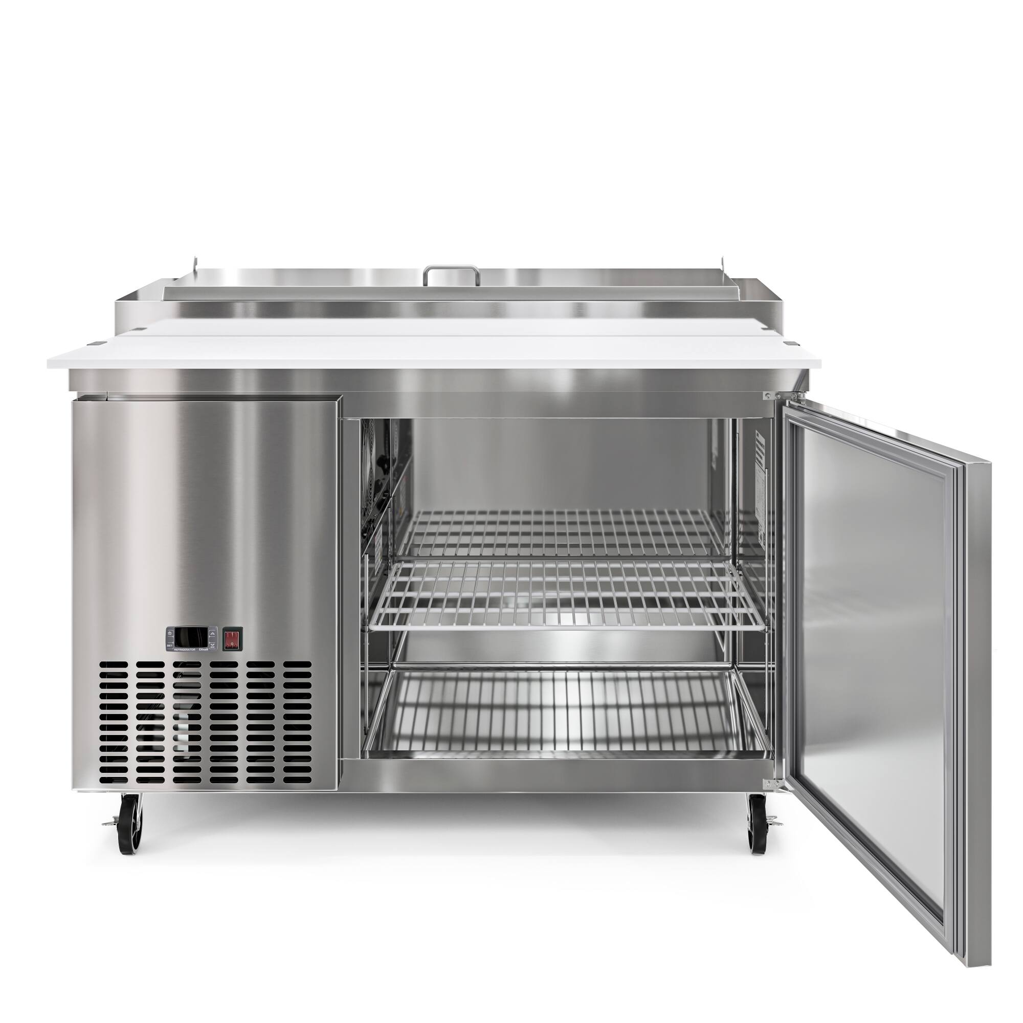 Back. Koolmore - 50 in. One Door Commercial Pizza Prep Refrigerator in Stainless-Steel (KM-RPPS-1DSS) - Stainless-Steel.