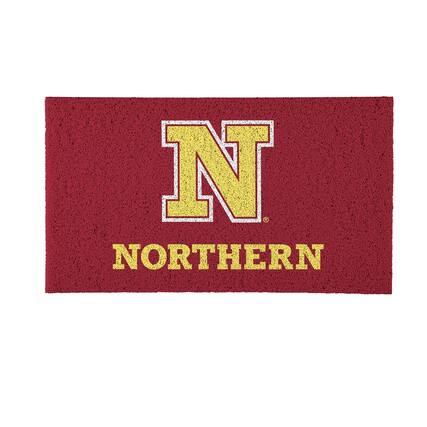 Front. Evergreen Enterprises - Northern State University Wolves 16" x 28" Full Color Indoor/Outdoor Logo Turf Mat - Multicolor.