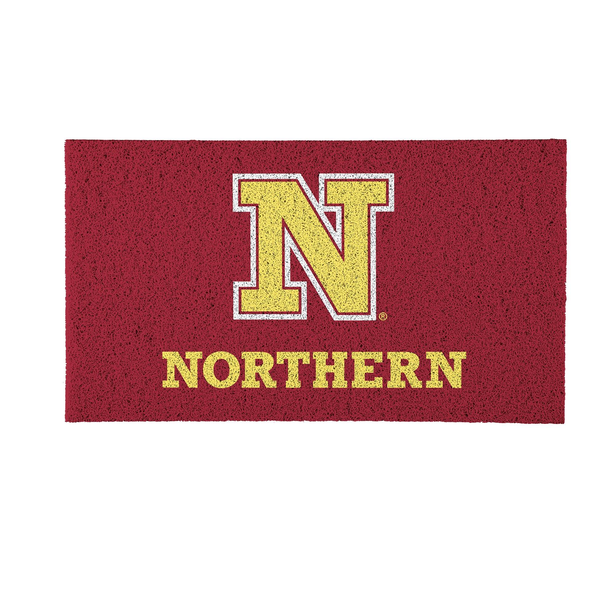 Front. Evergreen Enterprises - Northern State University Wolves 16" x 28" Full Color Indoor/Outdoor Logo Turf Mat - Multicolor.