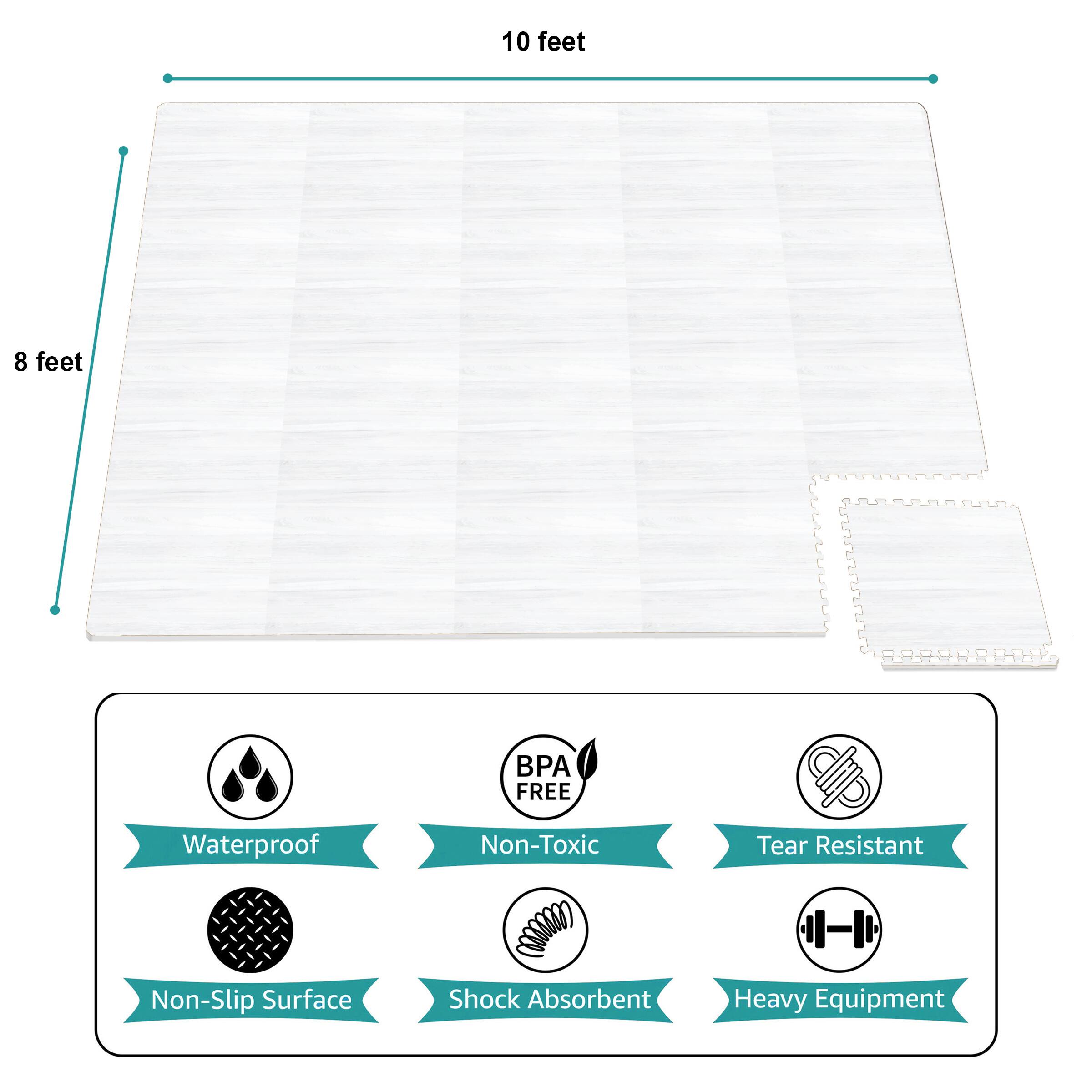 10 feet x 8 feet  
BPA FREE  
Waterproof  
Non-Toxic  
Tear Resistant  
Non-Slip Surface  
Shock Absorbent  
Heavy Equipment